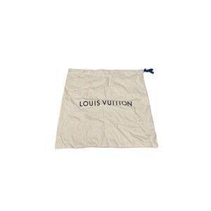 Louis Vuitton Cream Canvas Drawstring Dust Bag 17.5x16 Large Handbag Storage I01